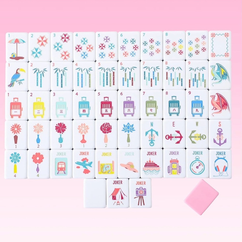 American Mahjong Tiles Jet Set Pink